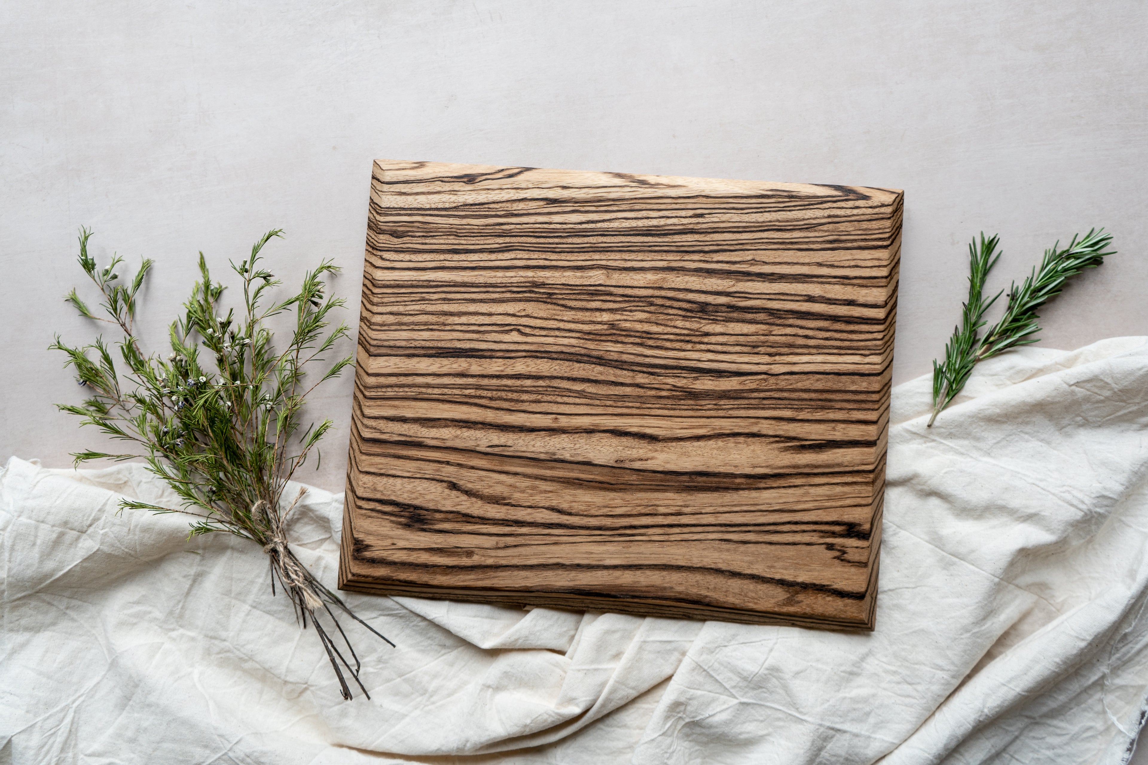 Solid Zebrano Chopping Board